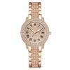 Luxury Diamond-Studded Roman Pattern Ladies Watch and Bracelet Set