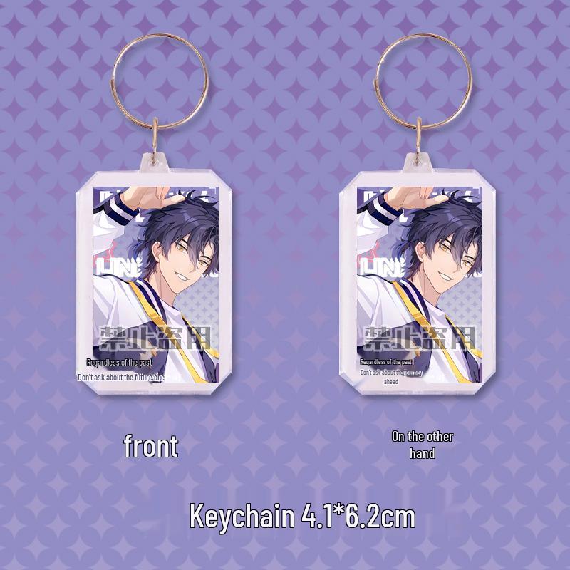 Conjunto de Chaveiro do Cheng Xiaoshi e Insígnia dos Agentes do Tempo: Recibo de Ingresso a Laser, Cartão Postal de Anime, Marcador de Página de Presente