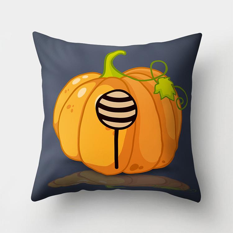 45x45cm Halloween Kissenbezug Kürbis Hexe Geister Schwarze Katze Bedrucktes Dekokissen Home Decor Kissenbezug Kissenbezug