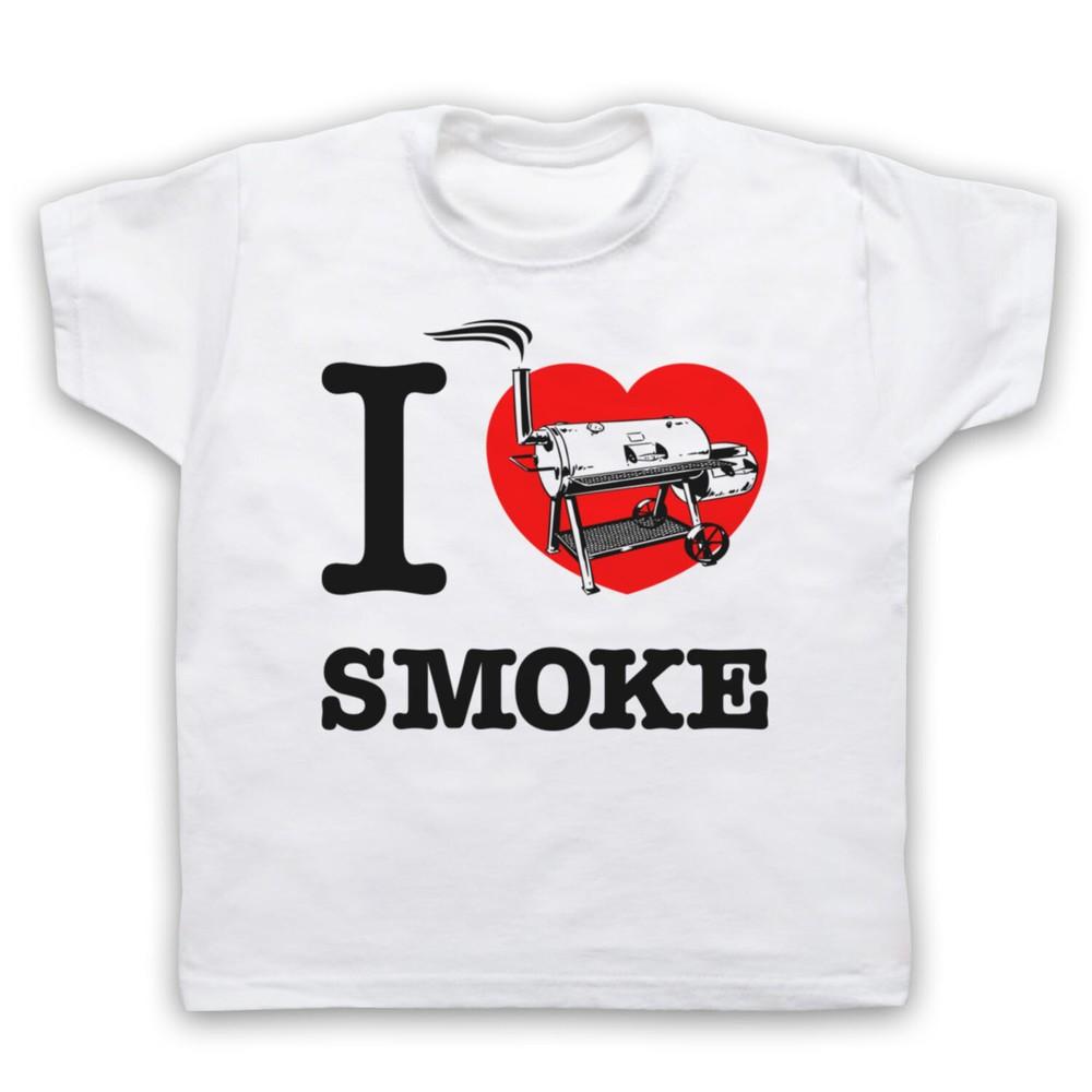 

I Love Smoke Smoked Meat Bbq Smoker Grill Cooking Kids Childs T-Shirt 3XL