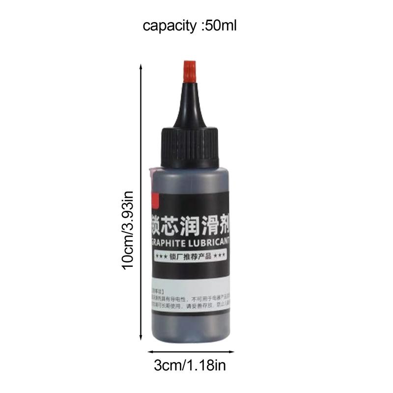 Grafit pentru încuietori 50 ml Pulbere uscată de grafit natural Lubrifiant Tub cu ac Pulbere de lubrifiant Lubrifiant portabil multifuncțional de blocare