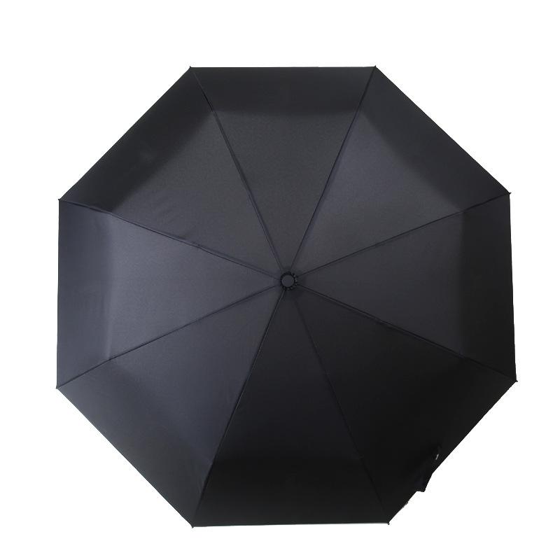 Men's Extra Large Solid Color Automatic Folding Umbrella - Self-Opening & Closing, Three-Fold Design, Sun & Rain Protection, Ideal for Business.