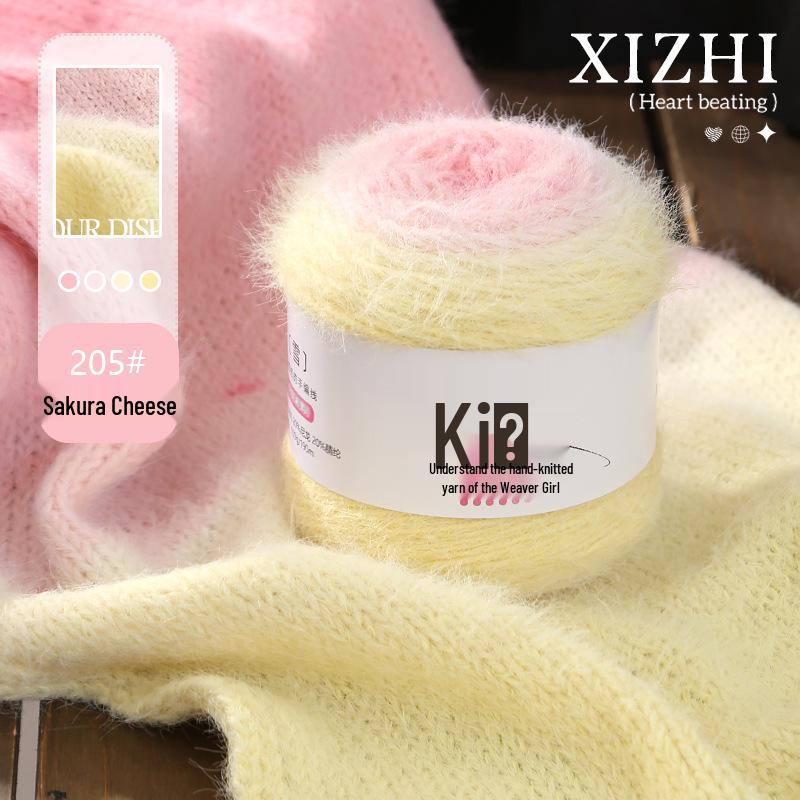 

Two-Color Honeycomb Gradient Wool Yarn for DIY Scarves and Hats