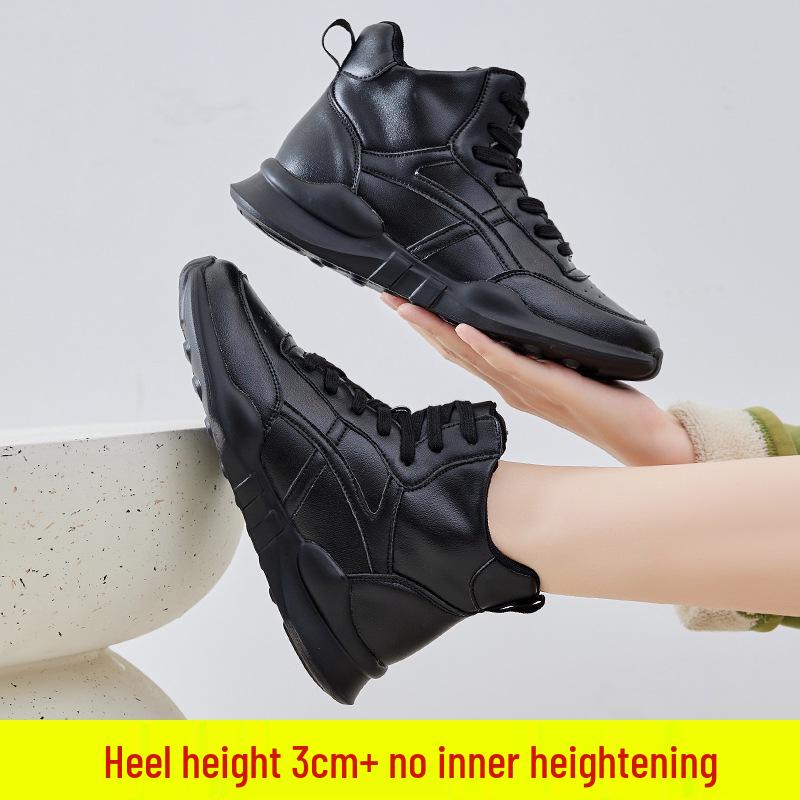 

Женские кожаные бархатные ботильоны на высокой платформе малых и больших размеров, водонепроницаемые, сверхлегкие, размеры 31-33 и 41-43 34