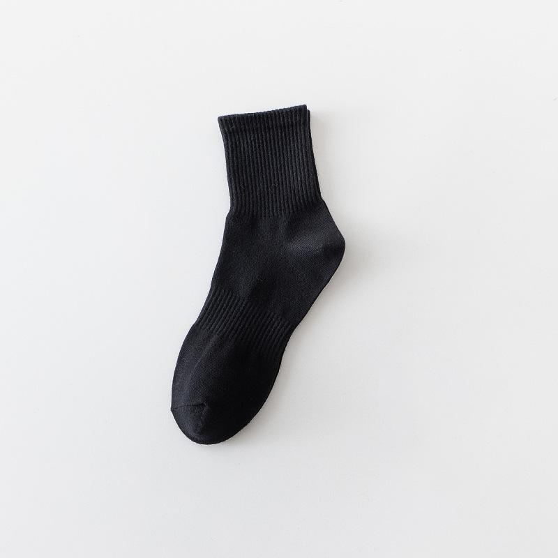 Men's White Summer Basketball Socks - Sweat-Absorbent, Deodorant, Mid-Tube, Ideal for Running & Sports