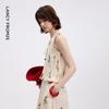 Langzi Cotton V-Neck Sleeveless Floral Top