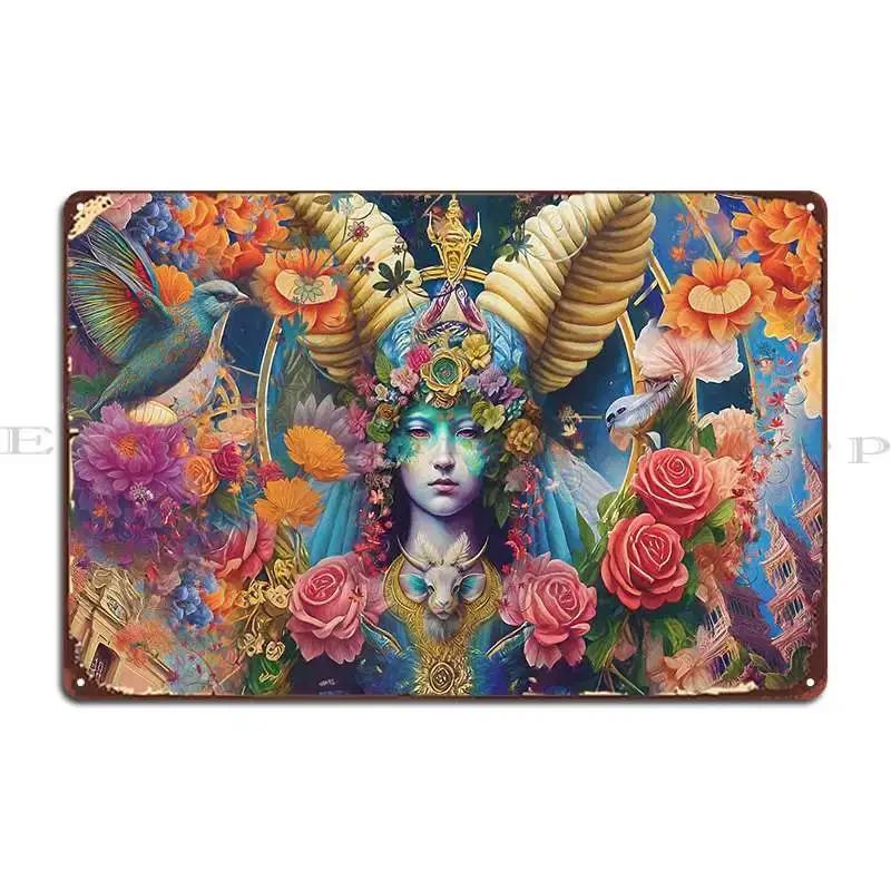 Aries Metal Sign Club Decoration Create Wall Cave Create Tin Sign Poster 20x30cm(7.8x11.8inch)