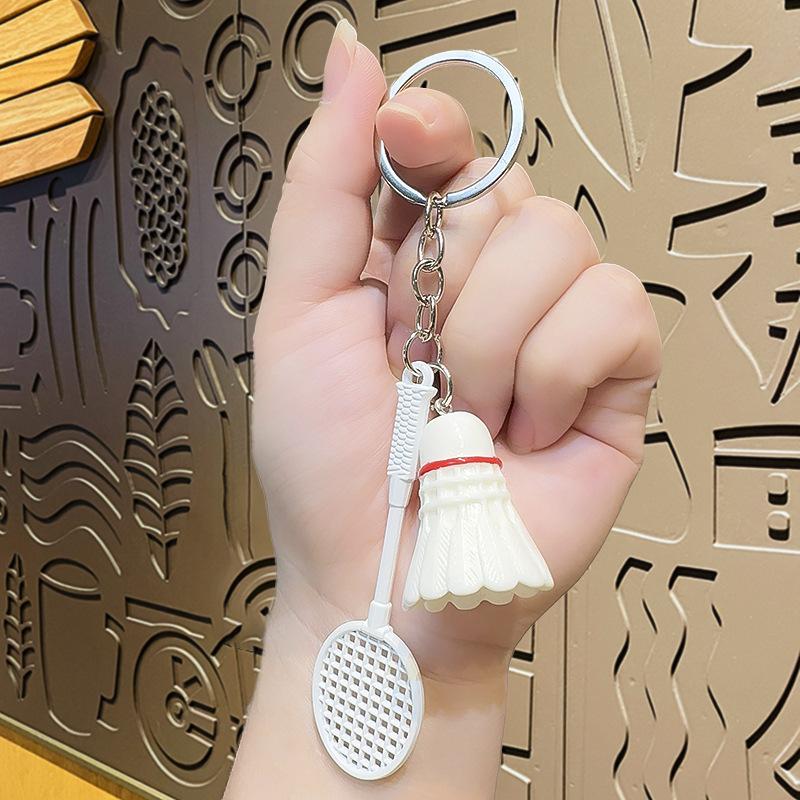 Mode Mini Bedeltje Badminton Racket Sleutelhanger Sleutelhouder Sleutelring Sleutelhangertje Badminton Hanger Sleutelring Voor Rugzakken En Sleutels