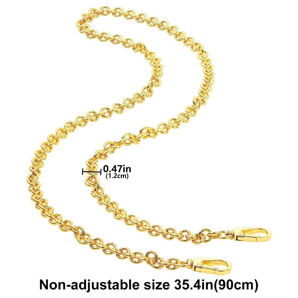 Jiesinlov Wallet Chain Strap, Crossbody, Handbag, Shoulder Bag Strap with Replacement Metal Buckle (D 120cm)