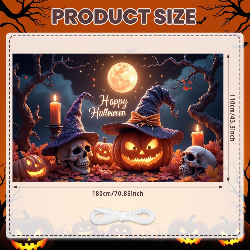 Party Decoration Witch Hat Photo Prop Celebration Banner Autumn Leaves Autumn Decor For Photo Shoot Indoor Decoration Event