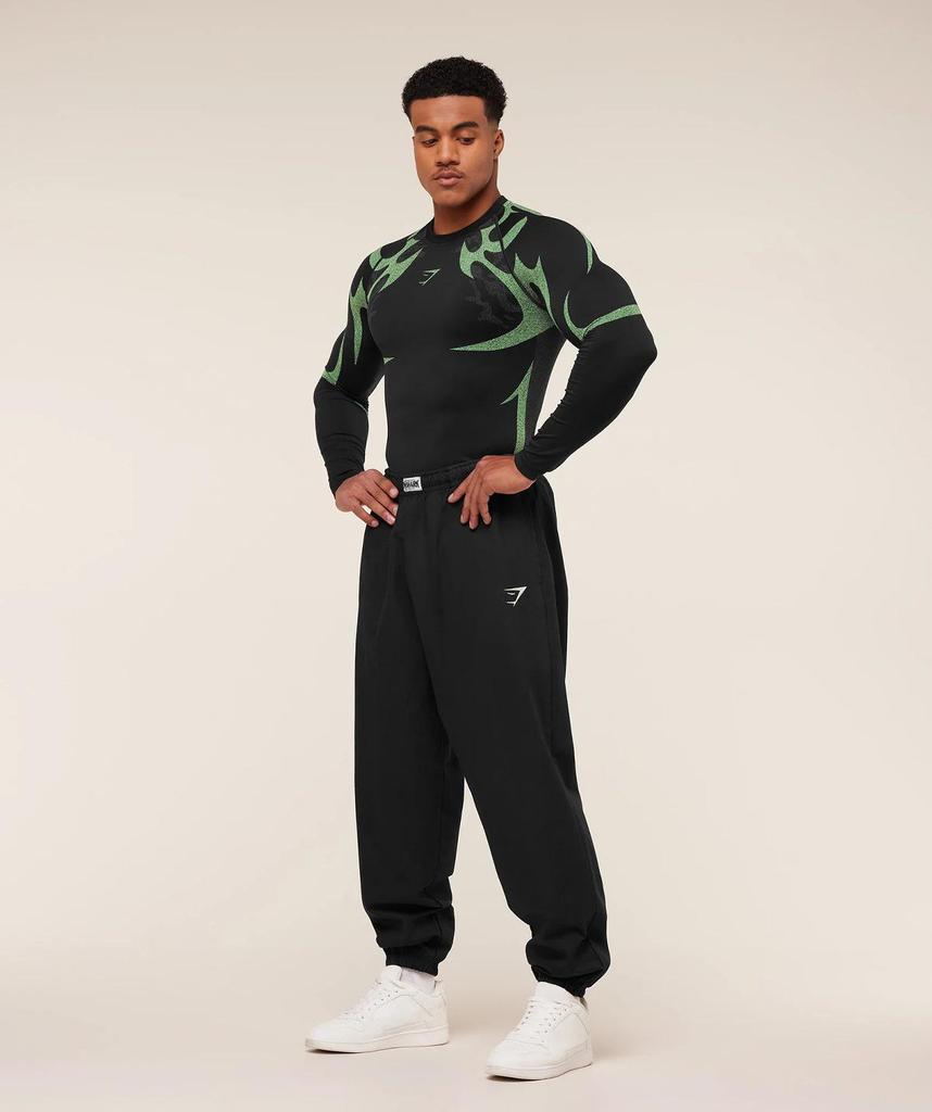 GYMSHARK Heren Storm Naadloos Lange Mouwen Sneldrogend Compressie Shirt voor Sport & Fitness
