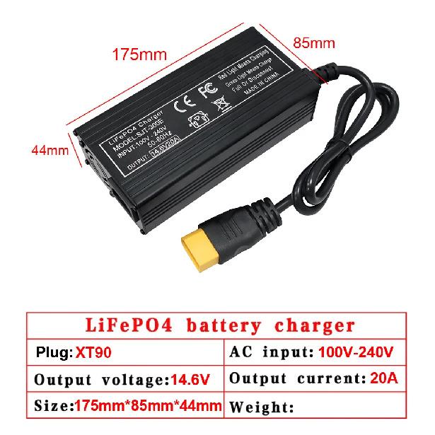 VariCore 14.6V 20A/10A Smart Lifepo4 Battery Charger 110-220V 4S 12V High Power Charger For Lithium iron Phosphate Battery Pack