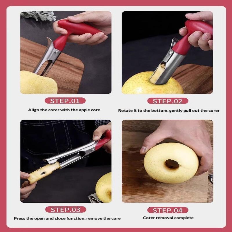 Fruit Corer Stainless Steel Pears Core Remover Tool Fruit Cutter Seeder Kitchen Vegetable Tools