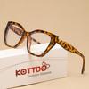 New Women Cat Eye Glasses Frame Fashion Trend Retro Flat Mirror Splicing Anti Blue Light Eyeglasses Man Decorative Plain Eyewear