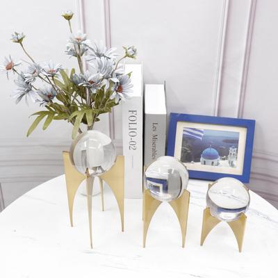 Modern Crystal Ball Ornament for Office Decor - Stylish Boss Desk Display for Wealth Attraction