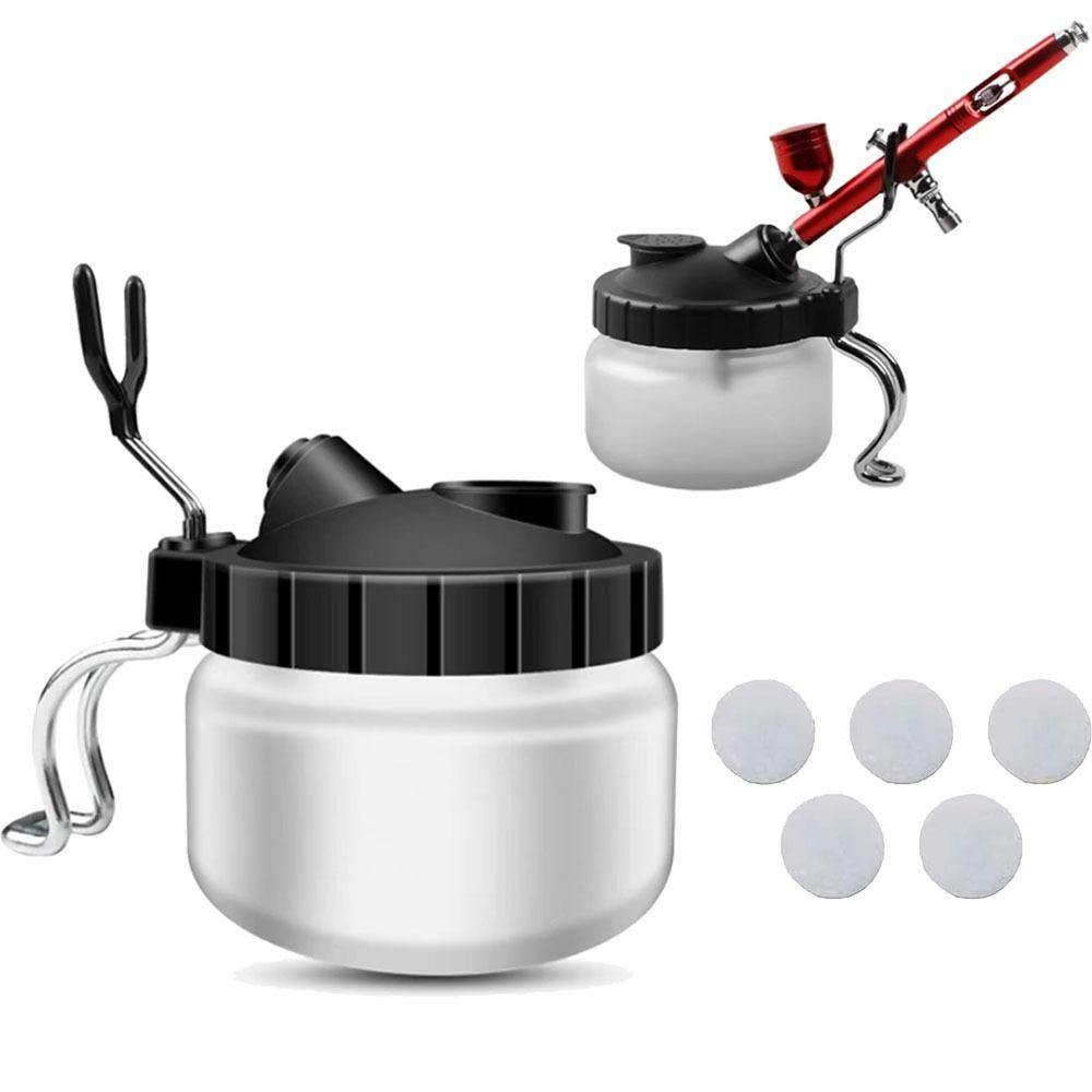 With Airbrush Hanger Spray Pen Cleaning Pot Metal Handle Waste Liquid Collector  Model Building