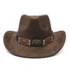 Ethnic Style British Top Hat, Suede Men'S And Women'S Couple Hats, Western Cowboy Top Hats, Jazz Hats For Performance