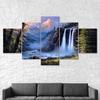 Fantasy Wasserfall Wald Gemälde Leinwand 5 Teile Fünfteiliges Wandbild Modernes Kunstposter Heimdekoration Geschenk Für Ihn Für Sie