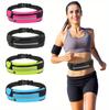Pink waterproof running waist pack with shockproof phone holder and water bottle pocket,suitable for outdoor fitness and cycling