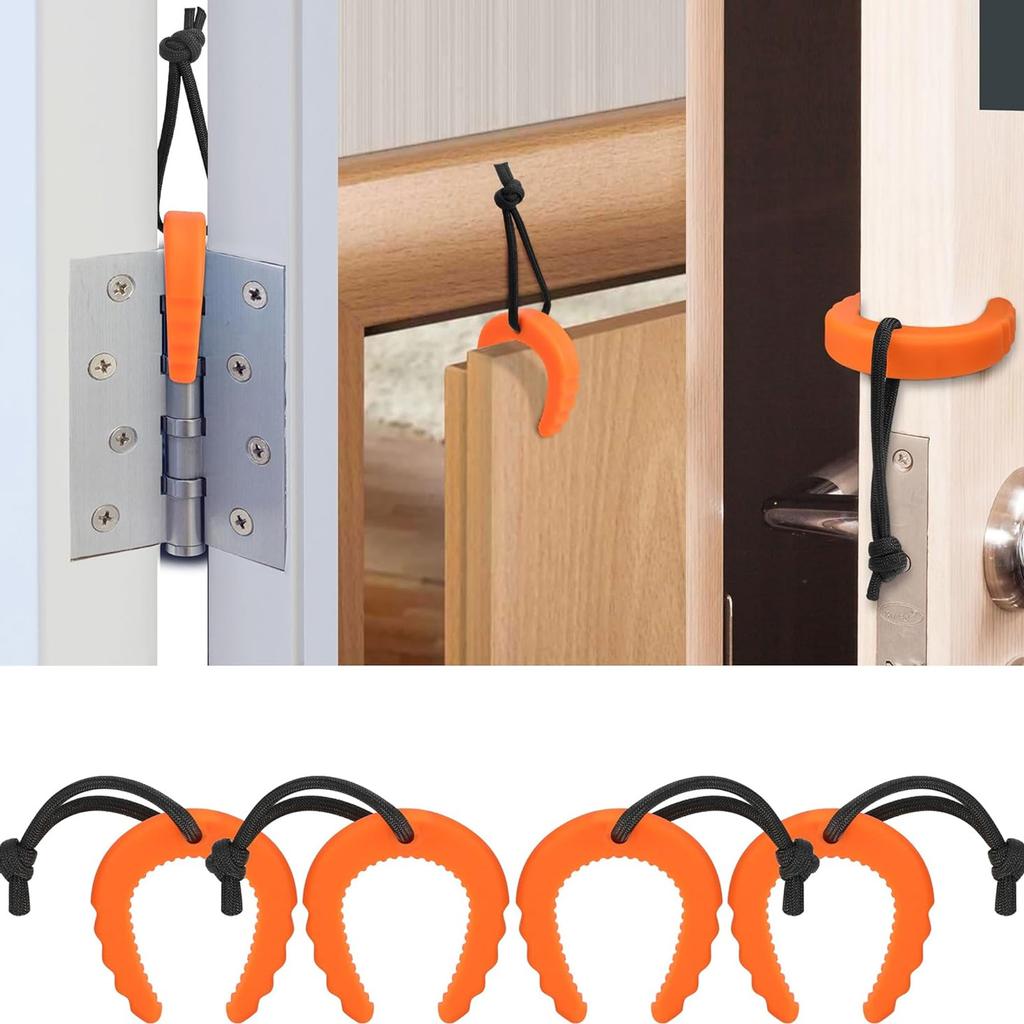 4Pcs Anti Pinch Door Clip Wedge Safety Stoppers Plastic Protector for Law Enforcement Door Stopper Alarm Emergency Fire