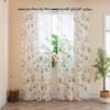 1Pcs Vines Leaves Tulle Door Window Curtain Lightweight Drape Panel Sheer Scarf Valances Multicolor Available Bedroom Decor