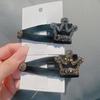 Velvet Exquisite Bangs Hairpin Side Clip - Dongdaemun Style