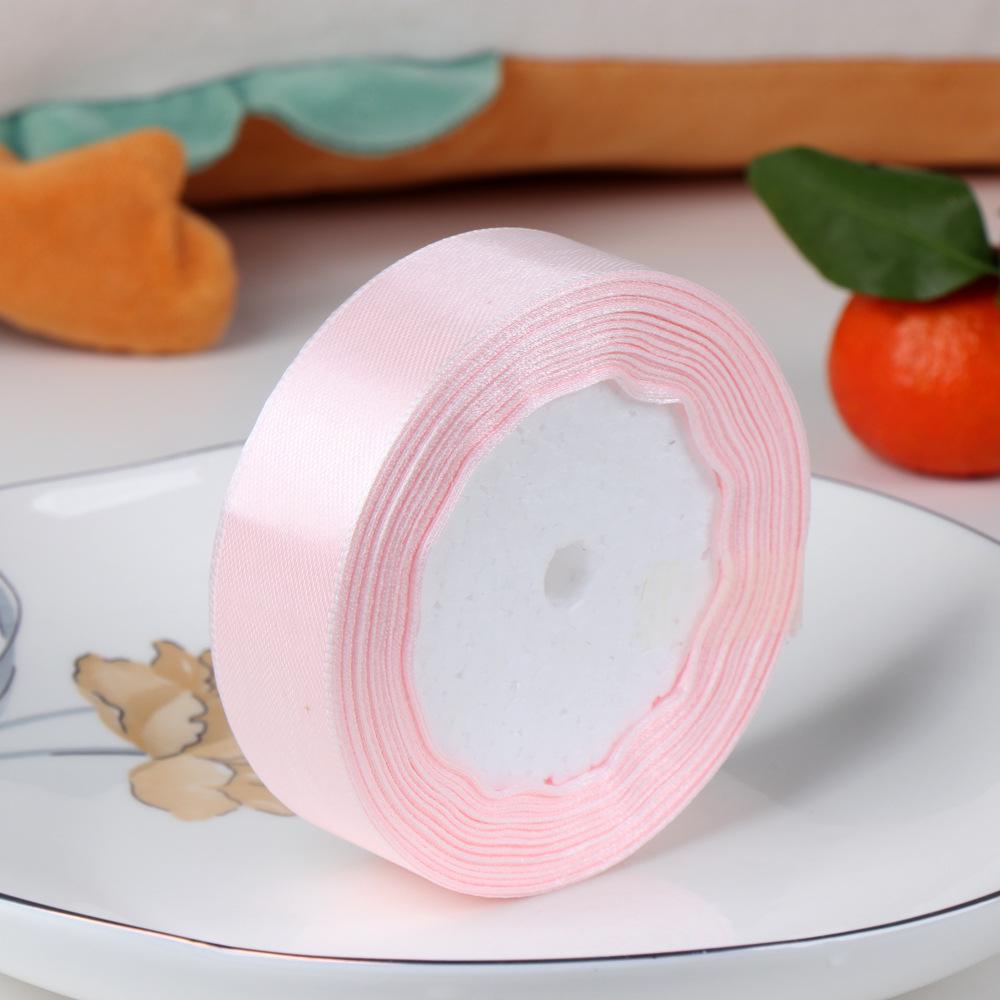 2.5cm Polyester Satin Ribbon for Cake Decoration, DIY Handmade Gift Box, and Gift Packaging.