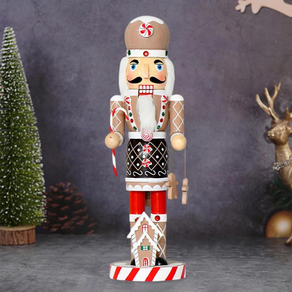 14.17inch Christmas Nutcracker Wooden Figure Traditional Decoration for Festive