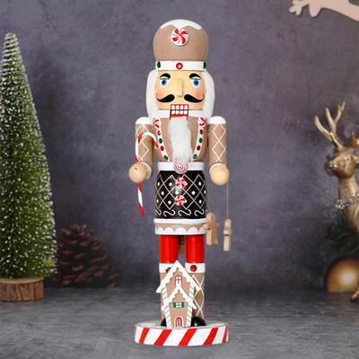 14.17inch Christmas Nutcracker Wooden Figure Traditional Decoration for Festive