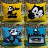 Cartoon F-Felix the Cat Cushion Cover Home & Car Dual-Scene Pillow Cover: Reversible for Premium Comfort