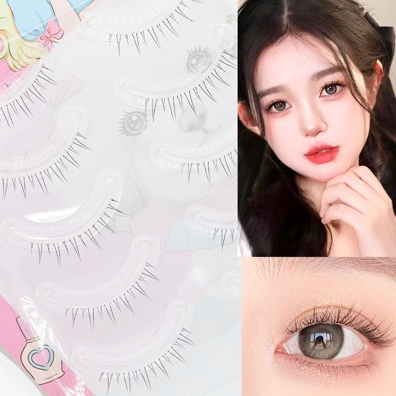 Menglu 4-7mm Brown Under Lashes Little Flame Lower Eyelashes W-41 Natural Short Style Imitation Hand Painting Fake Eye Lashes
