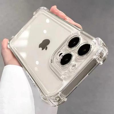 Luxury Shockproof Silicone Transparant Case For iPhone 17 16 15 Plus 11 12 13 Mini 14 Pro Max X Xs XR 7 8 Plus Clear Back Cover