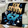 1PC Custom Name "Six Seven Adventure" Flannel Blanket Versatile,all-season Throw Suitable for the Living Room,bedroom,camping,travel,and Gift