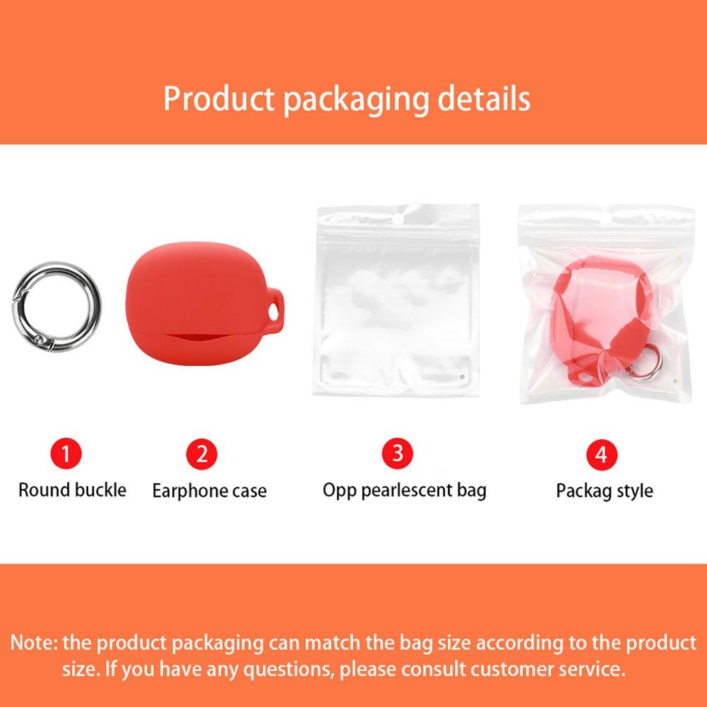 Solid Color Silicone Bluetooth Earphone Cover For Anker Soundcore Liberty Buds, Shockproof Protective Cover With Keychain