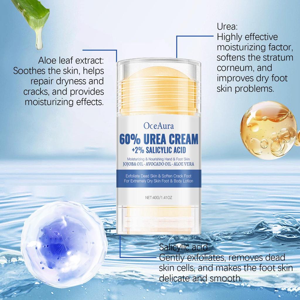 OceAura Anti Cracking Foot Cream For Dry And Cracked Feet And Heels, Moisturizing Dry Feet And Heels, Preventing Your Feet From Cracking