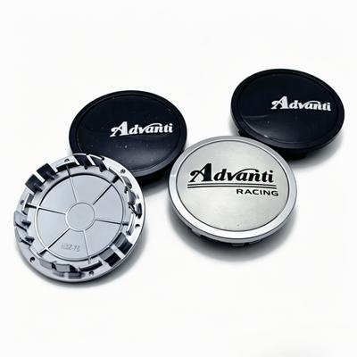 4 Stück Advanti Racing Logo Plakette Auto Radnabenkappen 75MM Clips 65MM Felge Radkappen Staubschutz Räder Nabe Staubkappe Auto Zubehör