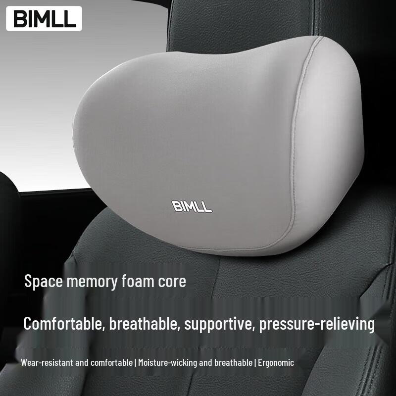 BIMLL Memory Foam Car Seat Headrest & Lumbar Support