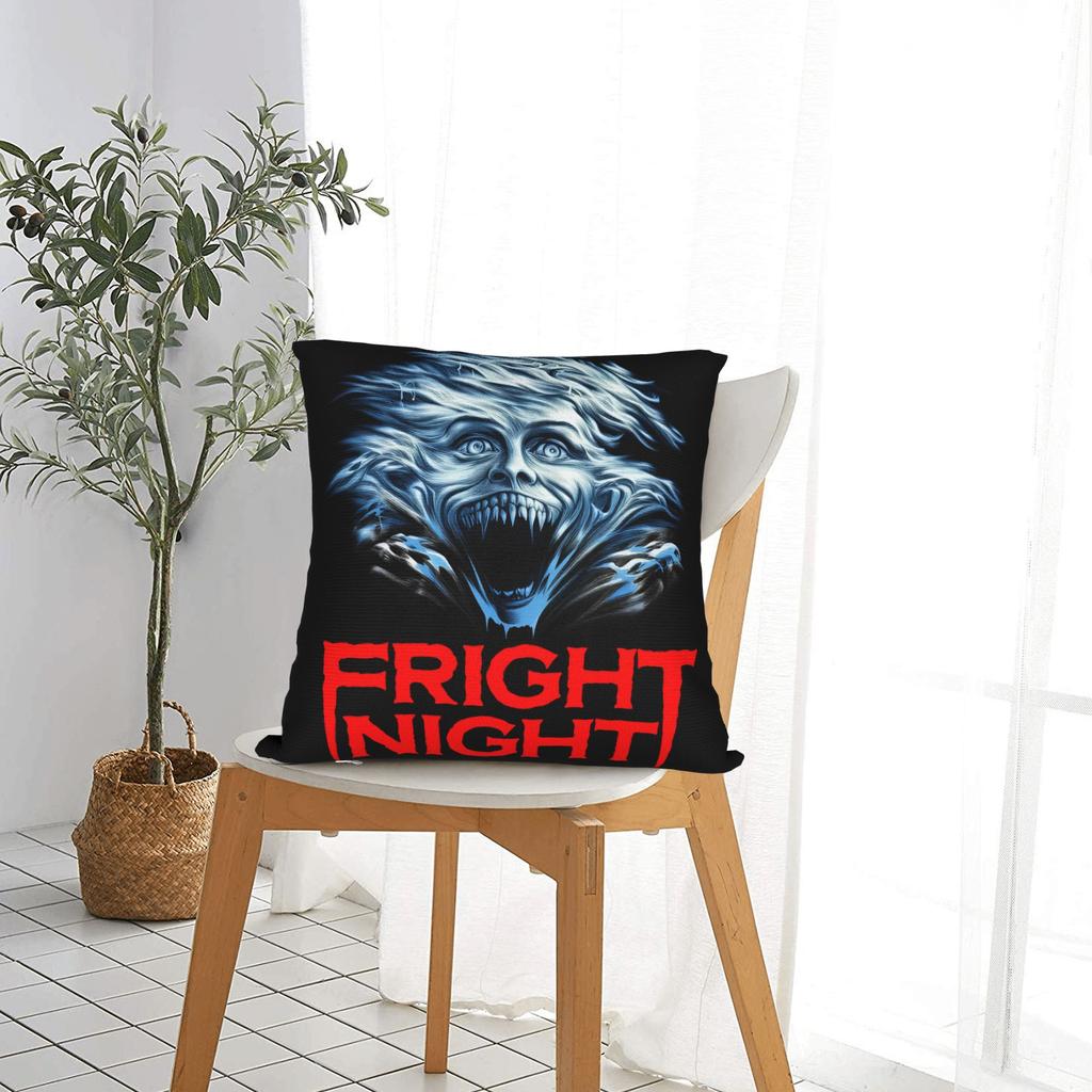 Horror Film Frighteds Nights Pillow Case Square Pillow Cover For Couch Sofa Bedroom Vintage Cushion Cover