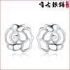 Peony Rose Hollow-Out Flower Stud Earrings - Accessory Series