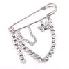 Trend Retro Chain Pin Brooch Street Punk Tide Cool Street Fashion Metal Decoration Punk Hip Hop Clothing Men Accessorie