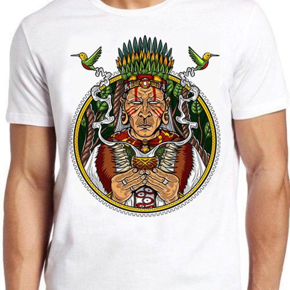 

Футболка 230GSM 100% хлопок Ayahuasca Shaman Cool Gift Tee Футболка 493 XS белый