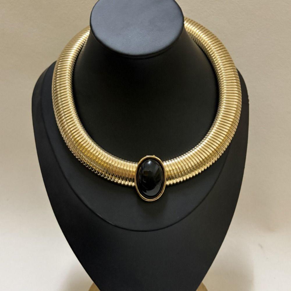 Metallkette Schlangenknochenkette Halskette Gold Dicke Kette Halskette Übertriebene Schlüsselbein Kette Geschenk