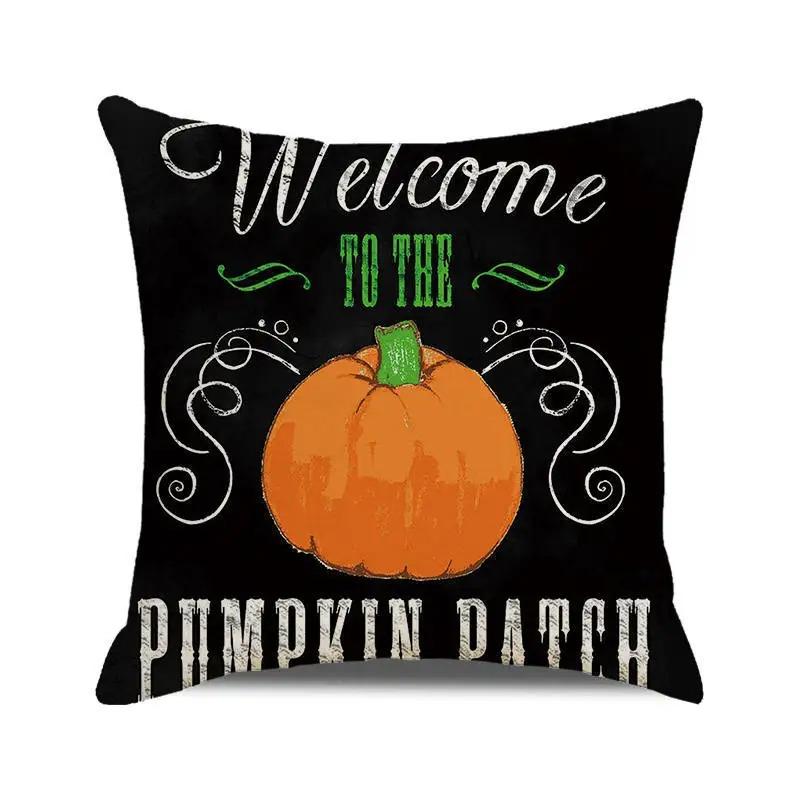 Halloween Holiday Party Decorations Pumpkin Cat Ghost Face Pillowcase Suitable for Home Living Room Sofa Room Decoration