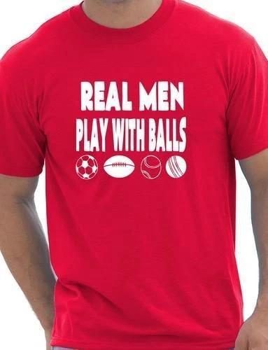 Real Men Play With Balls Sport Gift Funny Mens T Shirt Size S-XXL 4XL