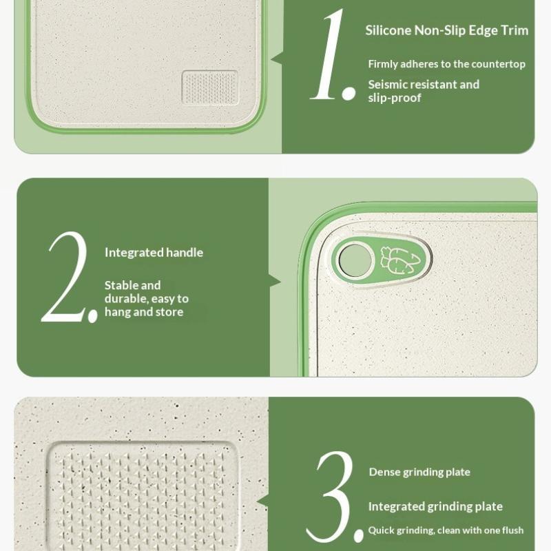 Double-Sided Antibacterial Cutting Board Anti-Mildew Anti-Slip Plastic Multi-Functional Fruit Sticky Board Home Kitchen Tool