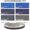 Pack Of 36 Abrasive Belts 305x13mm Cutter Sharpening Sanding Belt For Smoothing Honing And Professional Results