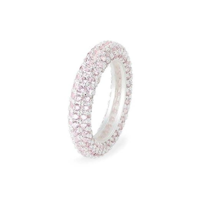 

RAINDROP JEWELRY Raindrop Pink Donut Pave Eternity Ring [S925] 17