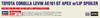 Hasegawa Toyota Corolla Levin AE101 GT APEX Spoiler Plastic Model 20582 1/24 w/Lip
