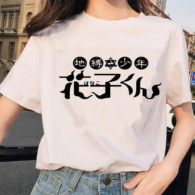 Toilet-Bound Hanako-kun Print T-Shirts Damen Harajuku Ullzang Mode T-Shirt 90er Grafik Lustiges Unisex T-Shirt Sommer Top Tee FeUnisex
