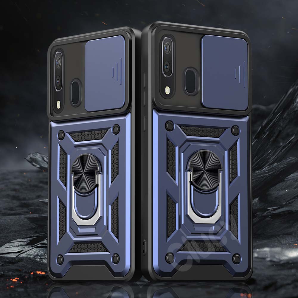 

Противоударный бронированный чехол для Samsung Galaxy A50 A30 A20 A73 A72 A53 A33 A13 A21S A31 A32 A22 автомобильный магнитный держатель защитное кольцо For Galaxy A31 синий
